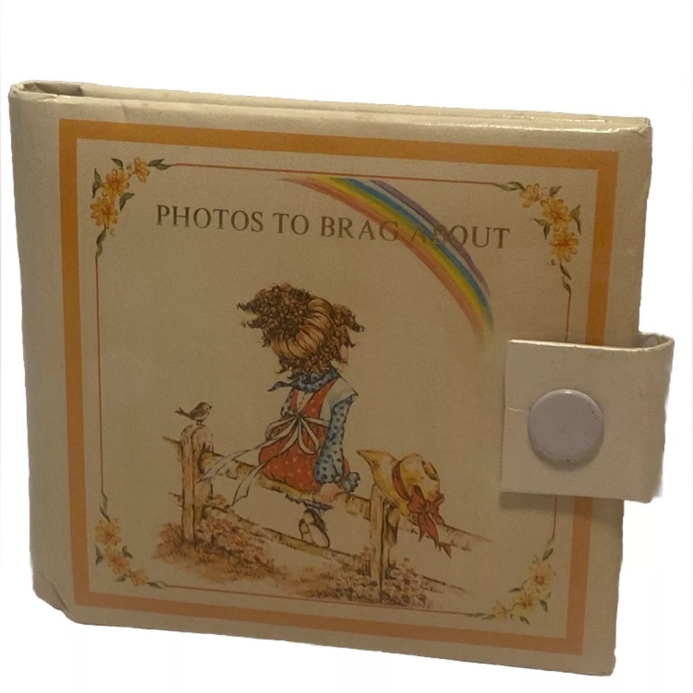 1970s Vintage Photo Holder Book PHOTOS TO BRAG ABOUT 70s floral boho art girl